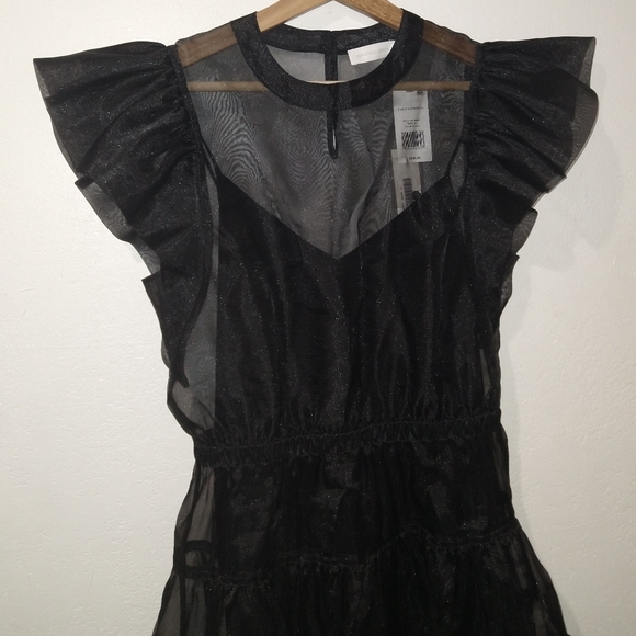NWT JONATHAN SIMKHAI Monique Sheer Mini Dress - Picture 8 of 12